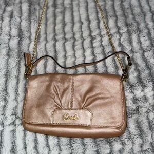 Coach Metallic Bronze Crossbody Bag